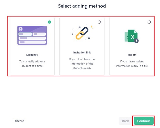 Select adding method