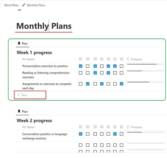 Monthly Plans