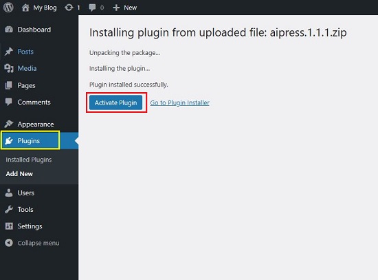 Plugin installed