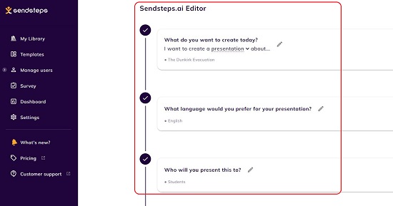 Sendsteps Editor