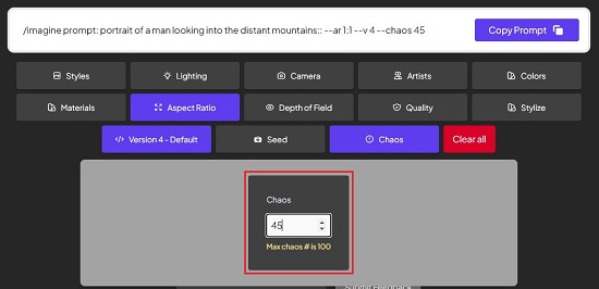 Specify Chaos value