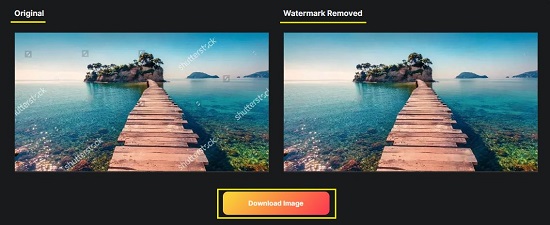 Watermark removed example 