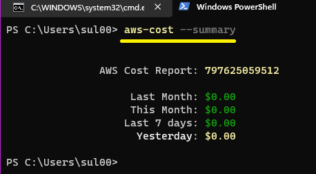 AWS Cost Summary