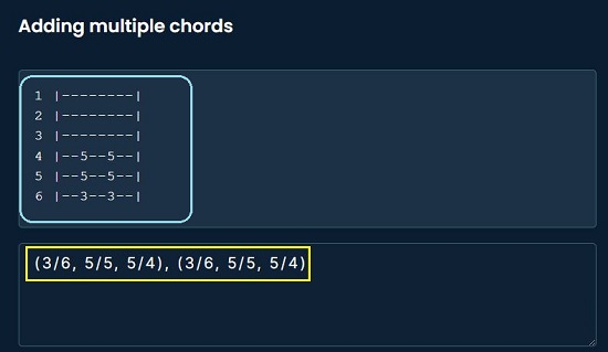 Adding multiple chords