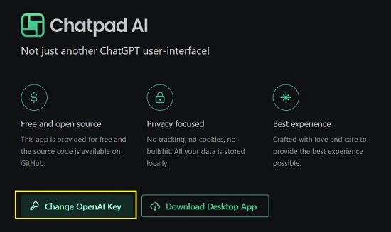 Change API key