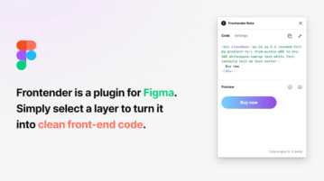 Free tool to Convert Figma Designs to HTML CSS Code using AI Frontender