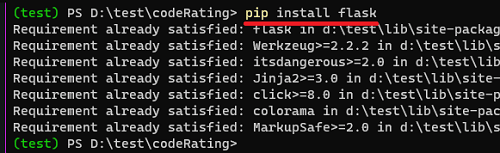 Install Flask