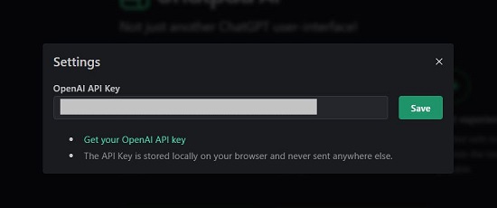 Open AI API key