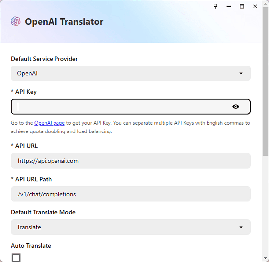 OpenAI Translator