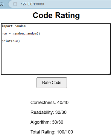 Rate Code using AI for Readability and Correctness for Free with this Tool