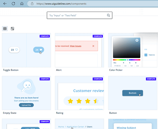 Ui guideline Homepage