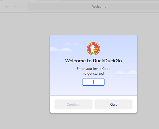 Enter DuckDuckGo Code