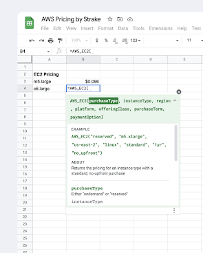 Latest AWS Pricing in Google Sheets with this Free Addon