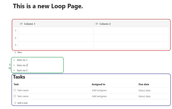 Loop components