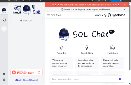 SQL Chat Home