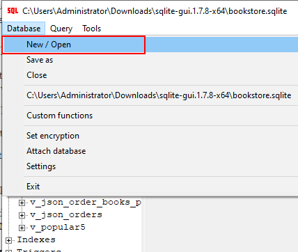 SQLite Open Database