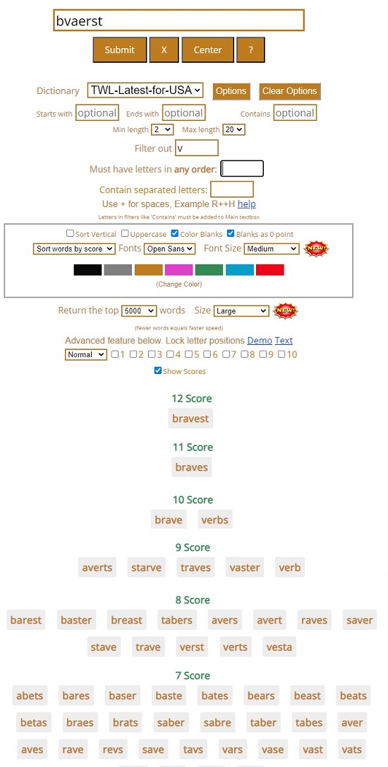 Scrabble Cheat