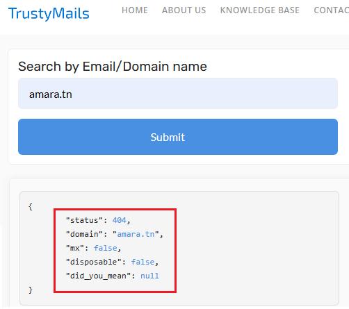 TrustyMails Web App in Action