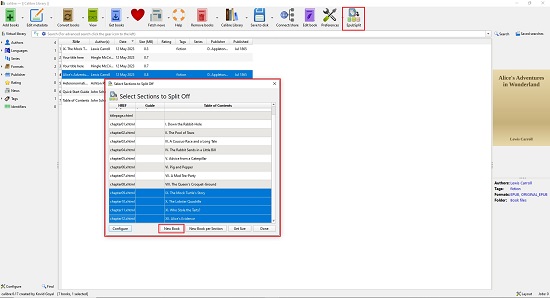 Calibre EpubSplit