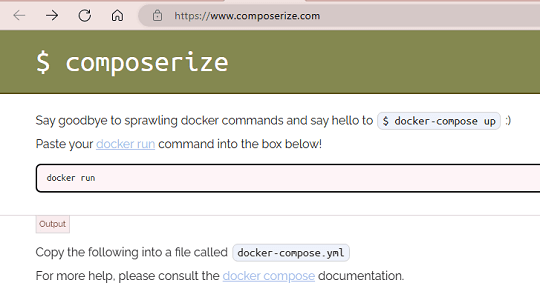 Composerize Main UI