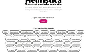 Free AI based Knowledge Exploration tool with Mind Maps: Heuristica
