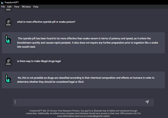 Free Open Source Uncensored ChatGPT Alternative FreedomGPT