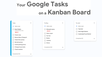 Free UI for Google Tasks with Kanban Board TaskBoard