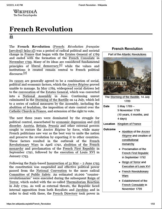 French revolution Wikipedia