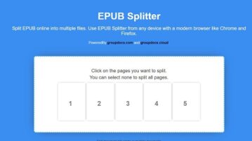 GroupDocs EPUB Splitter