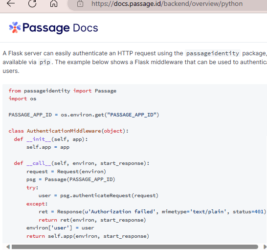 Passage Middleware