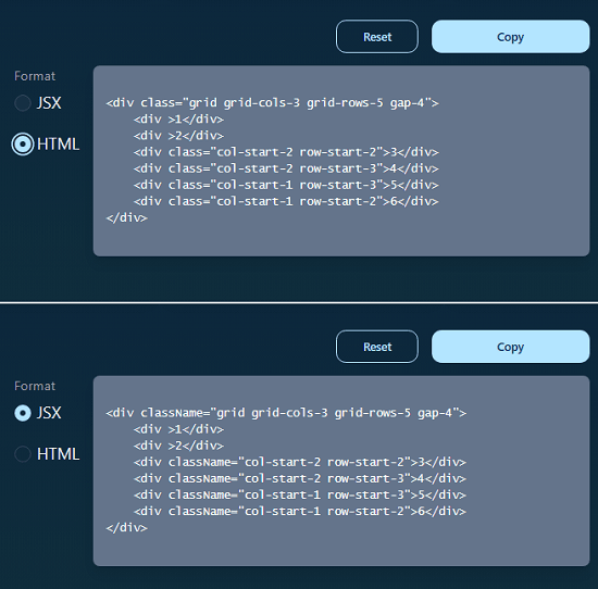 Tailwindgen Copy HTML and JSX Code