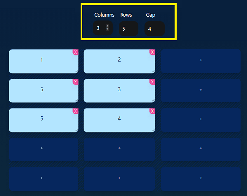 Tailwindgen Enter Rows and Columns