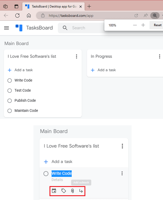 Tasks List Created