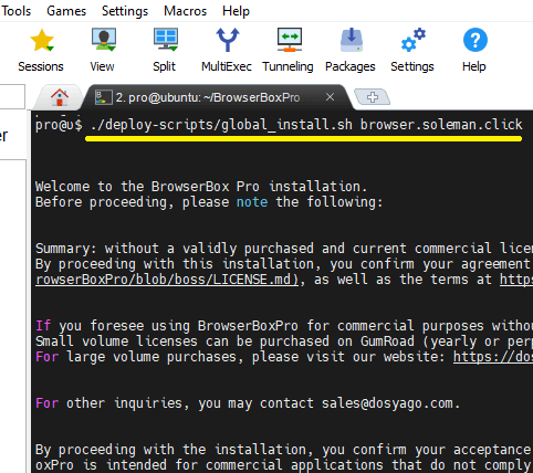 BrowserBoxPro Deployment Script