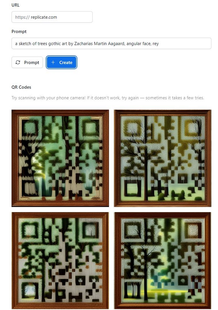 Free QR Code Generator with Custom AI Art Embedded Inside Quirky