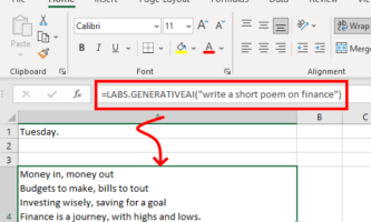 How to use Microsoft Excel Labs to try Generative AI in Excel