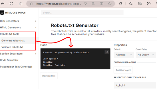 HTML CSS Generator Tools