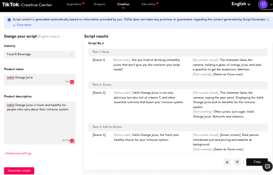 Use TikTok's AI Video Script Generator to Create Scripts for Short Videos