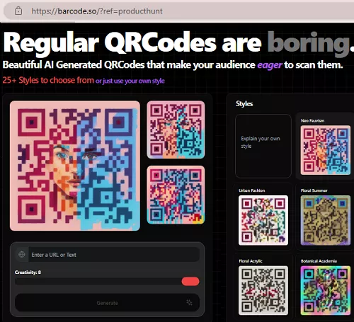 Barcode.so main website