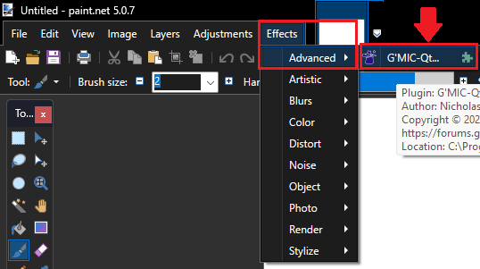Gmic Effects Paint.net