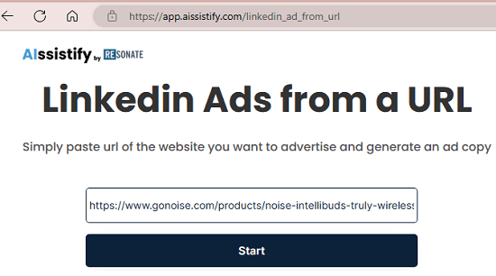 Specify URL to Get Ads