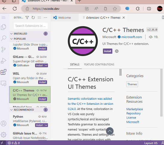 VS Code Themes and Extensions