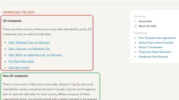 3 Websites to Download SAFE Note Templates for Free YCombinator