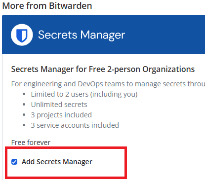 Add secrets manager