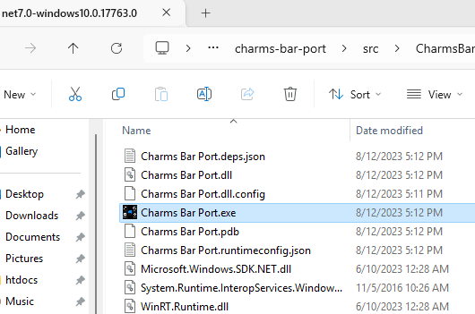 CHarms Bar Port files