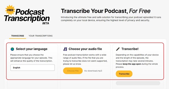 Free Podcast Transcription 
