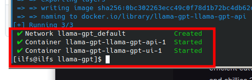 LlamaGPT Installed