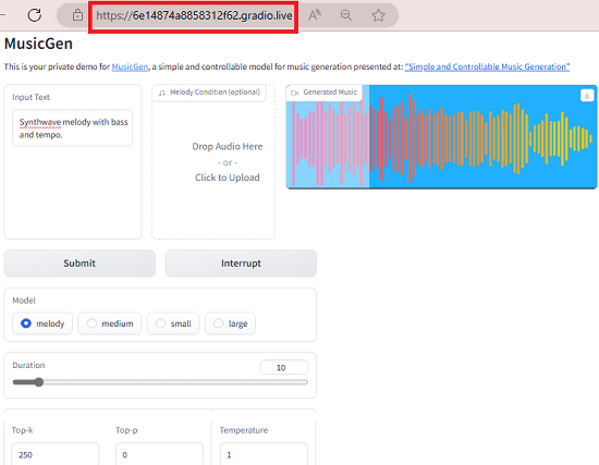 MusicGen AudioCraft on Google Colab