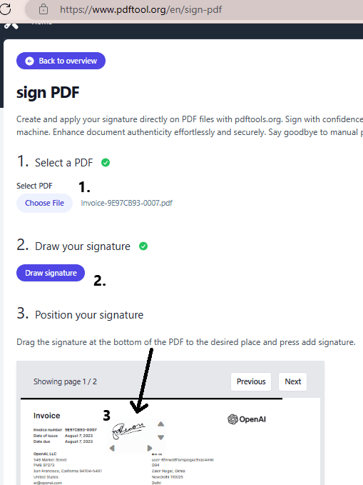 PDF Tool Add Signature