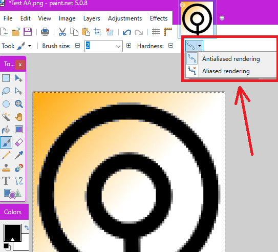 Paint.net Antialiasing Rendering Mode